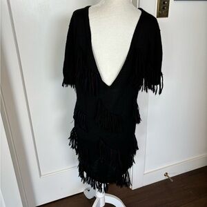 Rachel Comey Baby Alpaca Fringe Dress Sz L #0486
